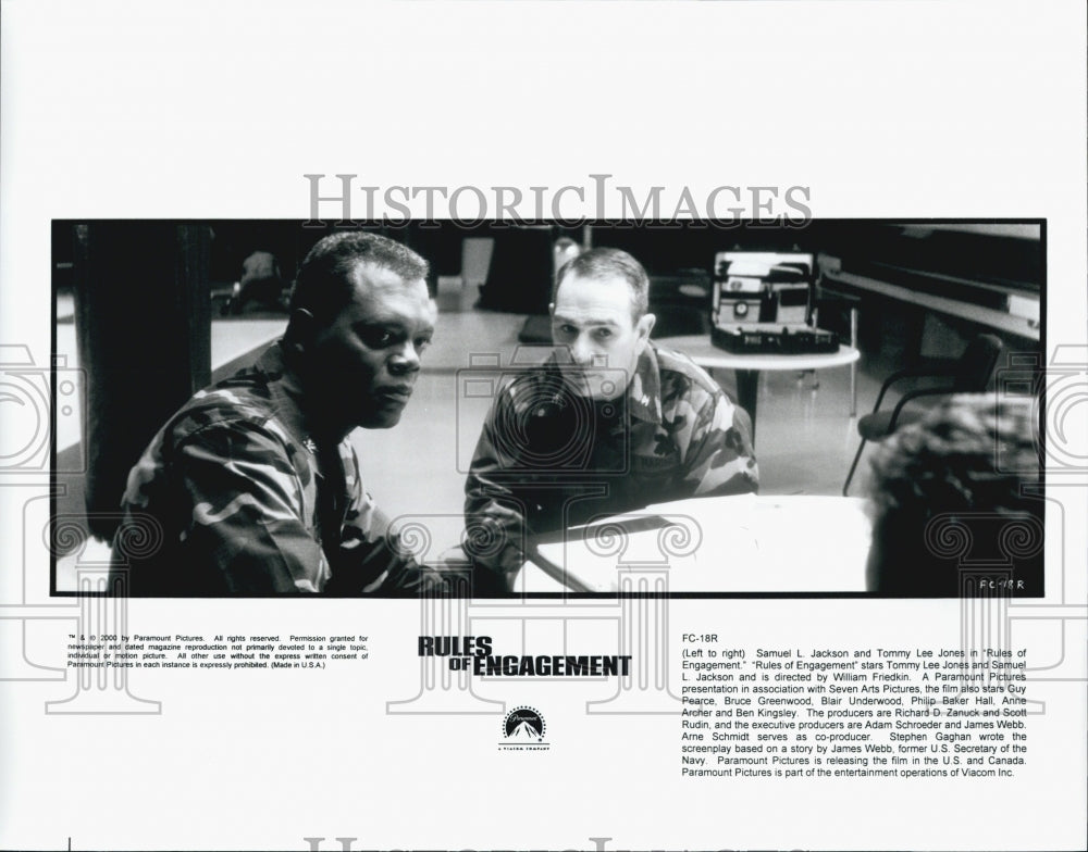 2000 Press Photo "Rules of Engagement"  Samuel L. Jackson & Tommy Lee Jones - Historic Images