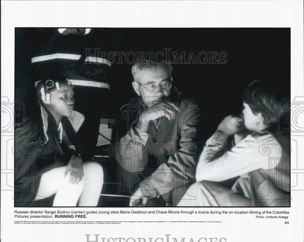 2000 Press Photo &quot;Running Free&quot; Sergei Bodrov directs M Geelbooi &amp; C Moore - Historic Images