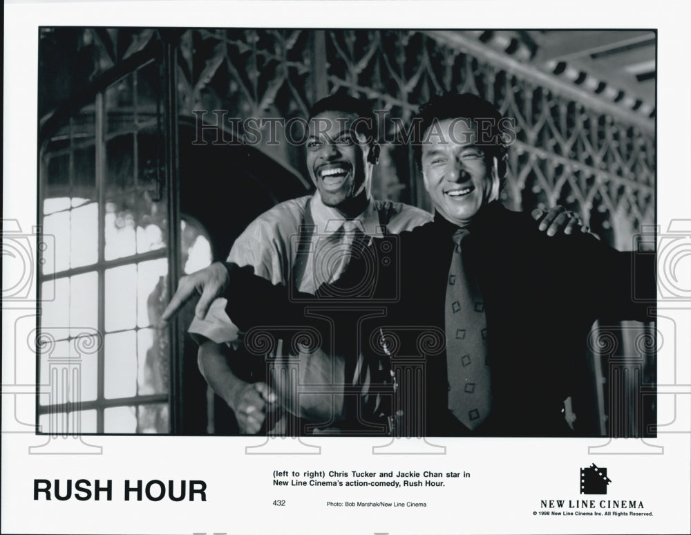 1998 Press Photo "Rush Hour " Jackie Chan & Chris Tucker - Historic Images