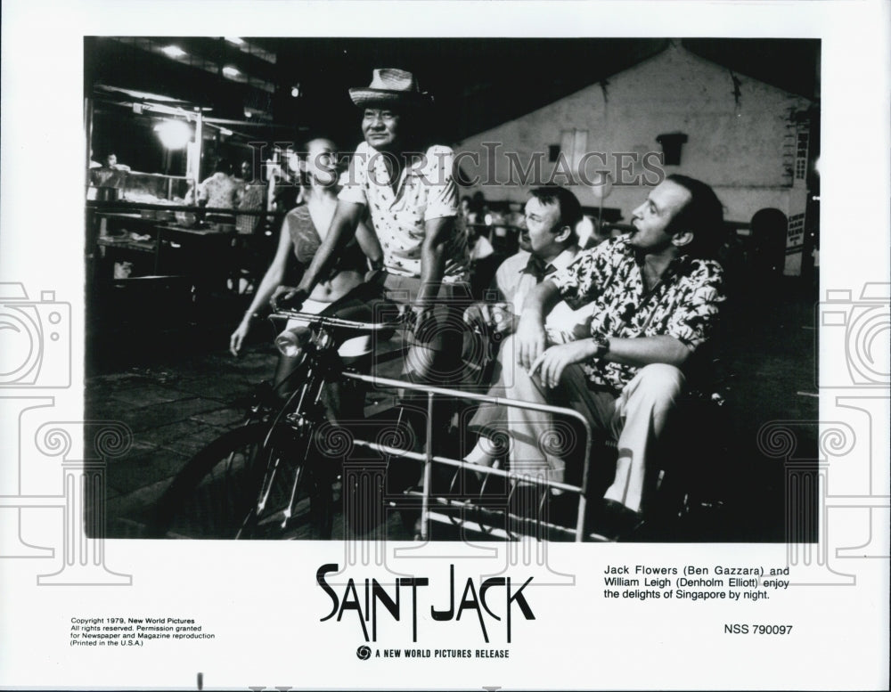 1979 Press Photo "Saint Jack" Ben Gazzara & Denholm Elliot - Historic Images