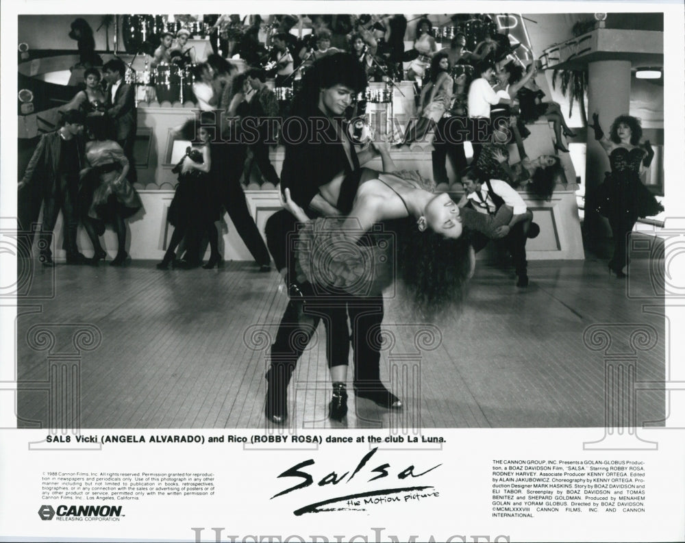 1988 Press Photo  &quot;Salsa The Motion Picture&quot; Robby Rosa &amp; Angela Alvarado - Historic Images