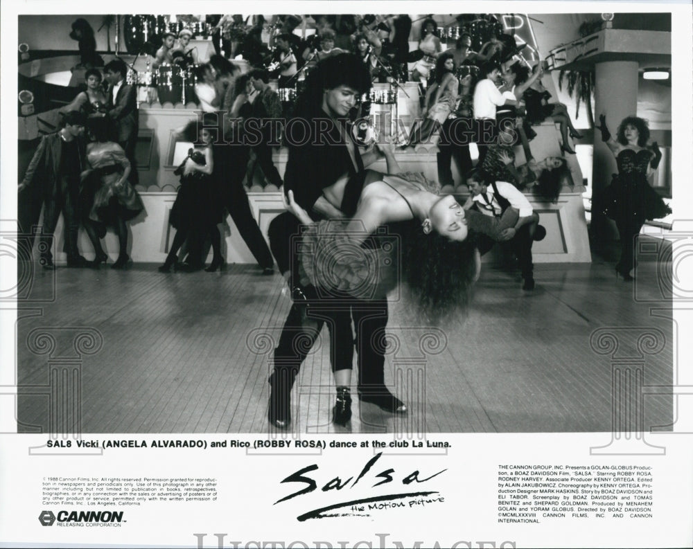 1988 Press Photo  "Salsa The Motion Picture" Robby Rosa & Angela Alvarado - Historic Images