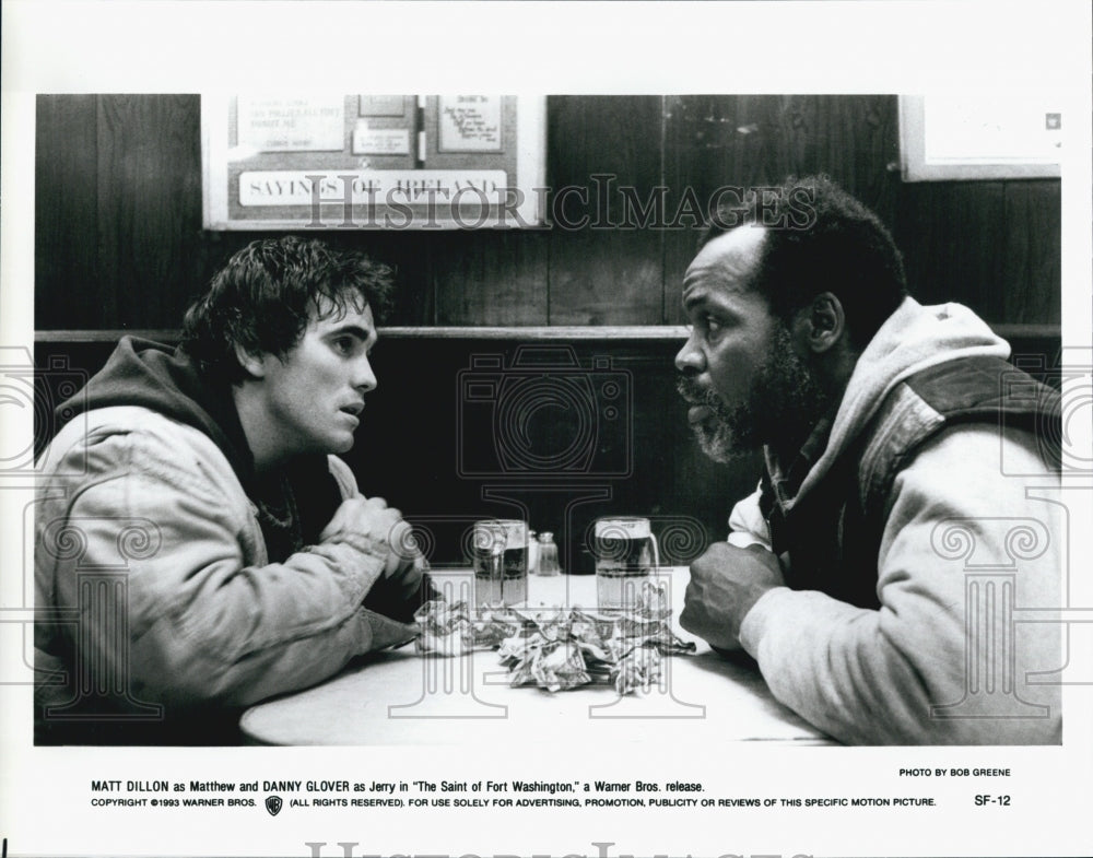 1993 Press Photo "The Saint of Fort Washington" Matt Dillon, Danny Glover - Historic Images