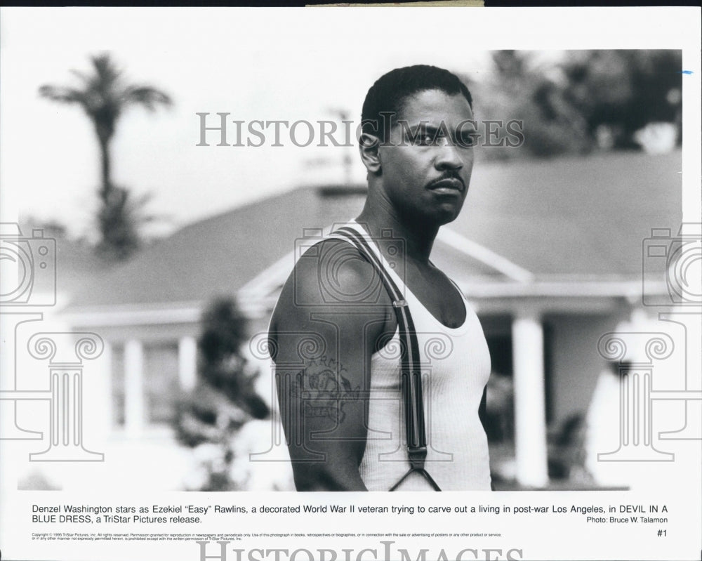 1995 Press Photo  "Devil in a Blue Dress" Denzel Washington - Historic Images