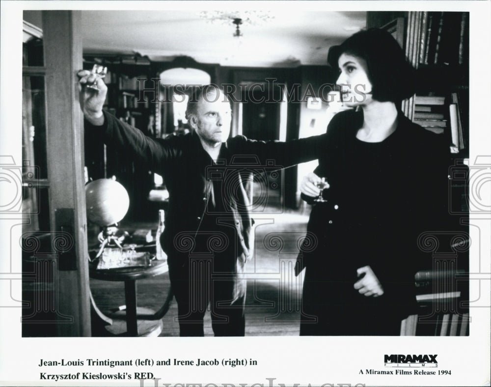 1994 Press Photo "Red" Jean-Louis Trintignant & Irene Jacob - Historic Images