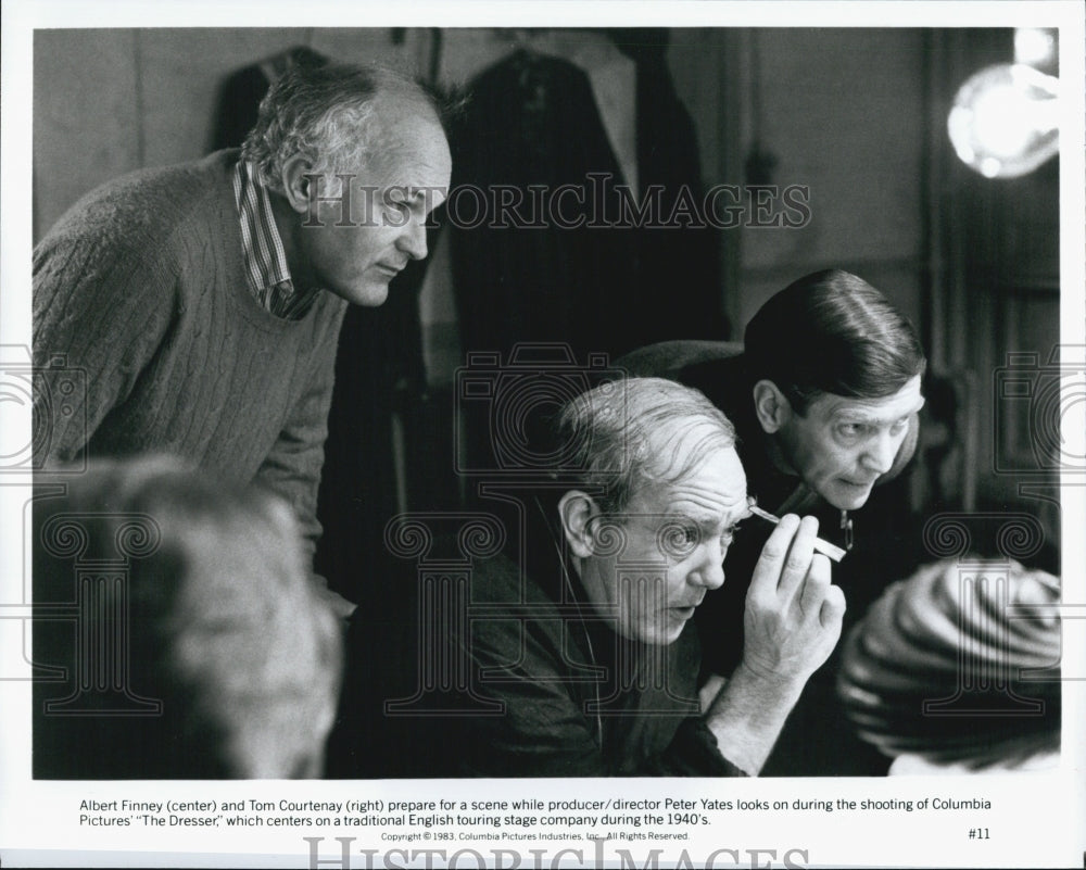 1983 Albert Finney, Tom Courtenay, Peter Yates in &quot;The Dresser&quot; Film-Historic Images