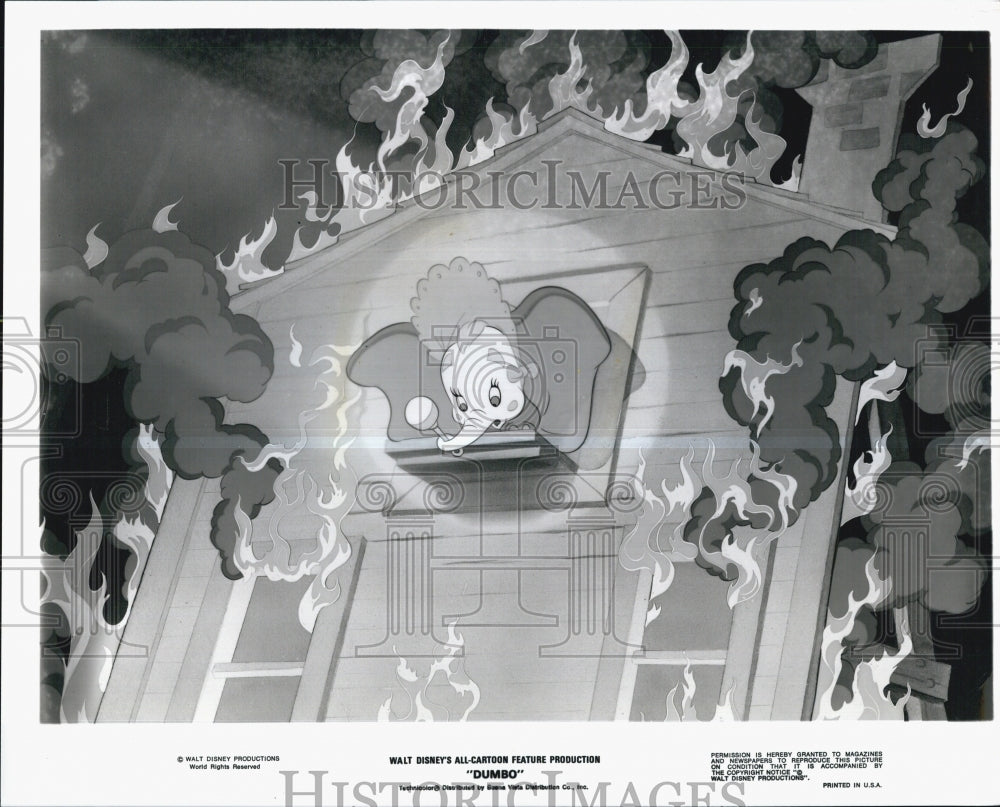 1941 Press Photo Scene from &quot;Dumbo&quot; Walt Disney Animated Film - Historic Images
