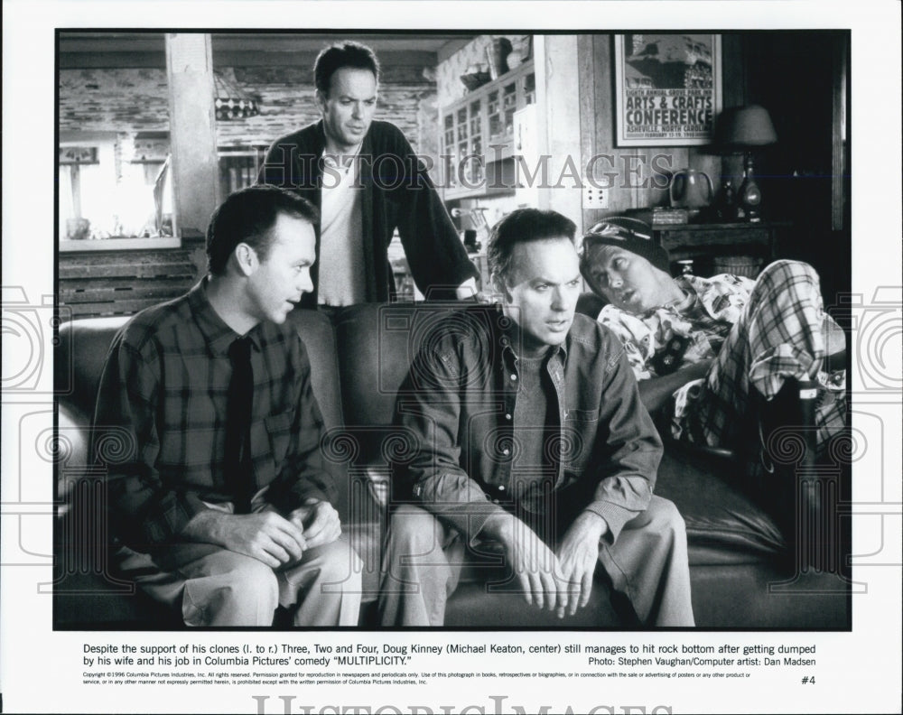 1996 Press Photo Michael Keaton in "Multiplicity" - Historic Images
