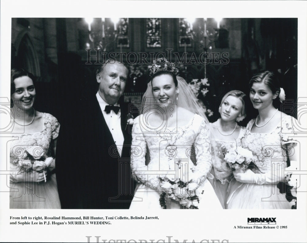 1995 Press Photo Rosalind Hammond, Bill Hunter, Toni Collette "Muriel's Wedding" - Historic Images