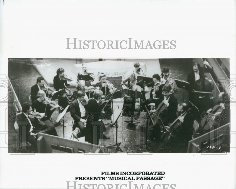 Press Photo Actors in Scene from "Musical Passage" - Historic Images