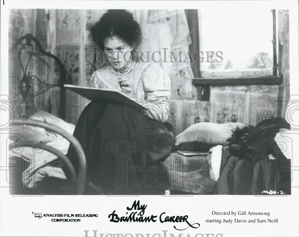 1979 Press Photo Actress Judy Davis Starring In Drama Film &quot;My Brilliant Career&quot; - Historic Images