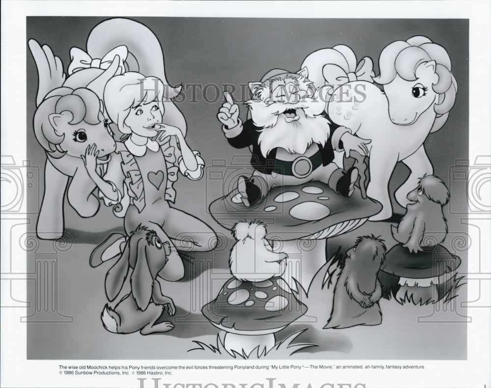 1986 Press Photo Hasbro&#39;s Animated Film &quot;My Little Pony - The Movie&quot; - DFPG84127 - Historic Images