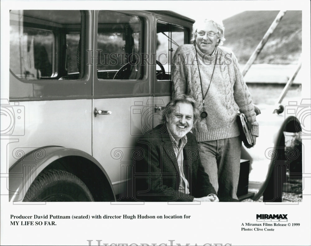 1999 Press Photo Producer David Puttnam, Director Hugh Hudson &quot;My Life So Far&quot; - Historic Images