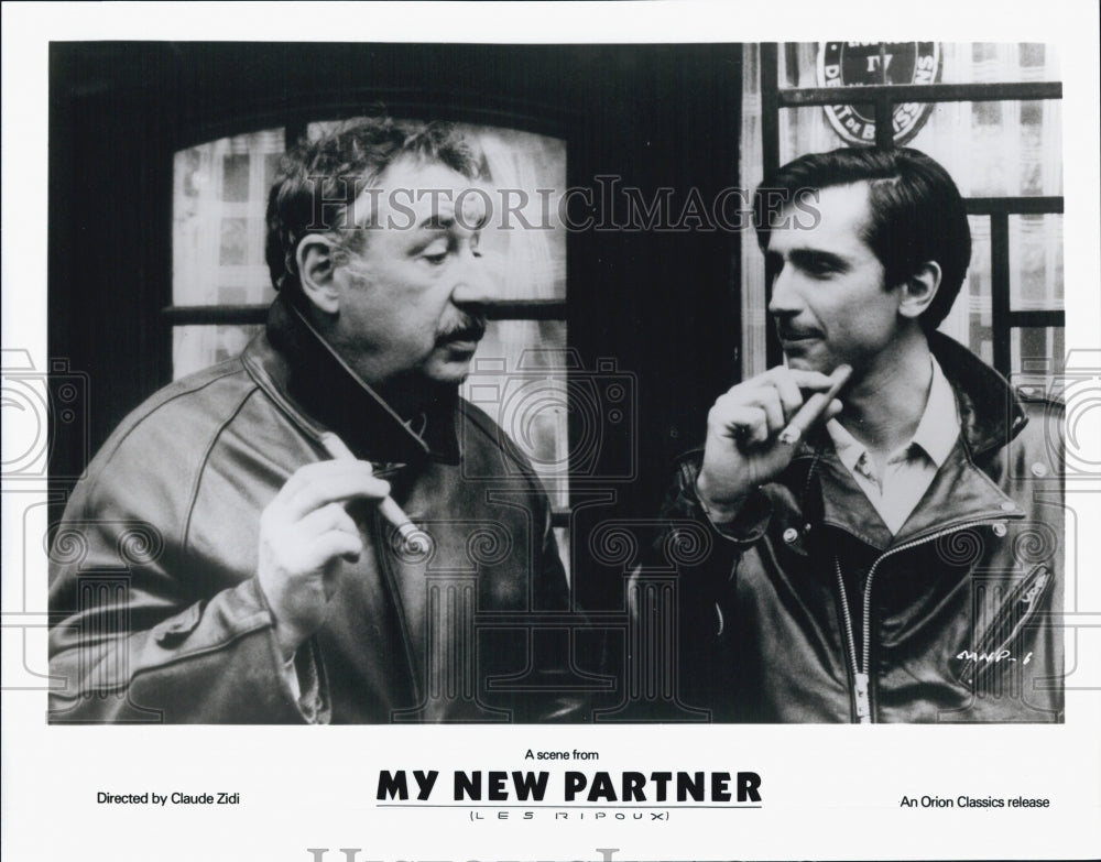 Press Photo Philippe Noiret and Thierry Lhermitte in &quot;My New Partner&quot; - Historic Images