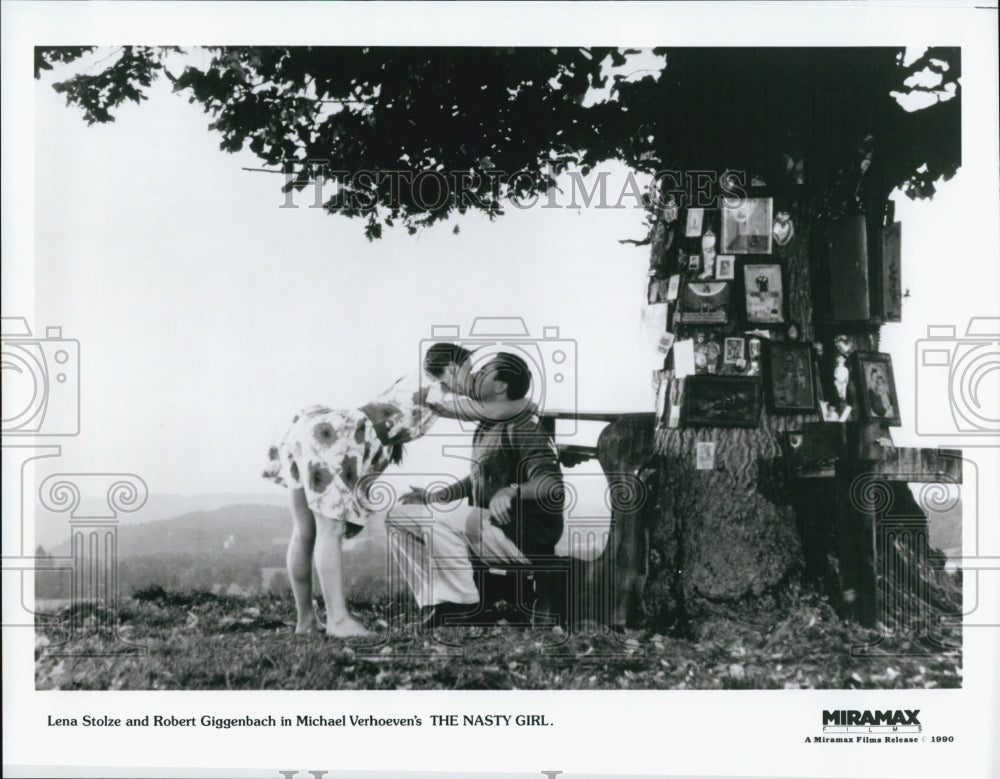 1990 Press Photo Lena Stolze and Robert Giggenback in "The Nasty Girl" - Historic Images