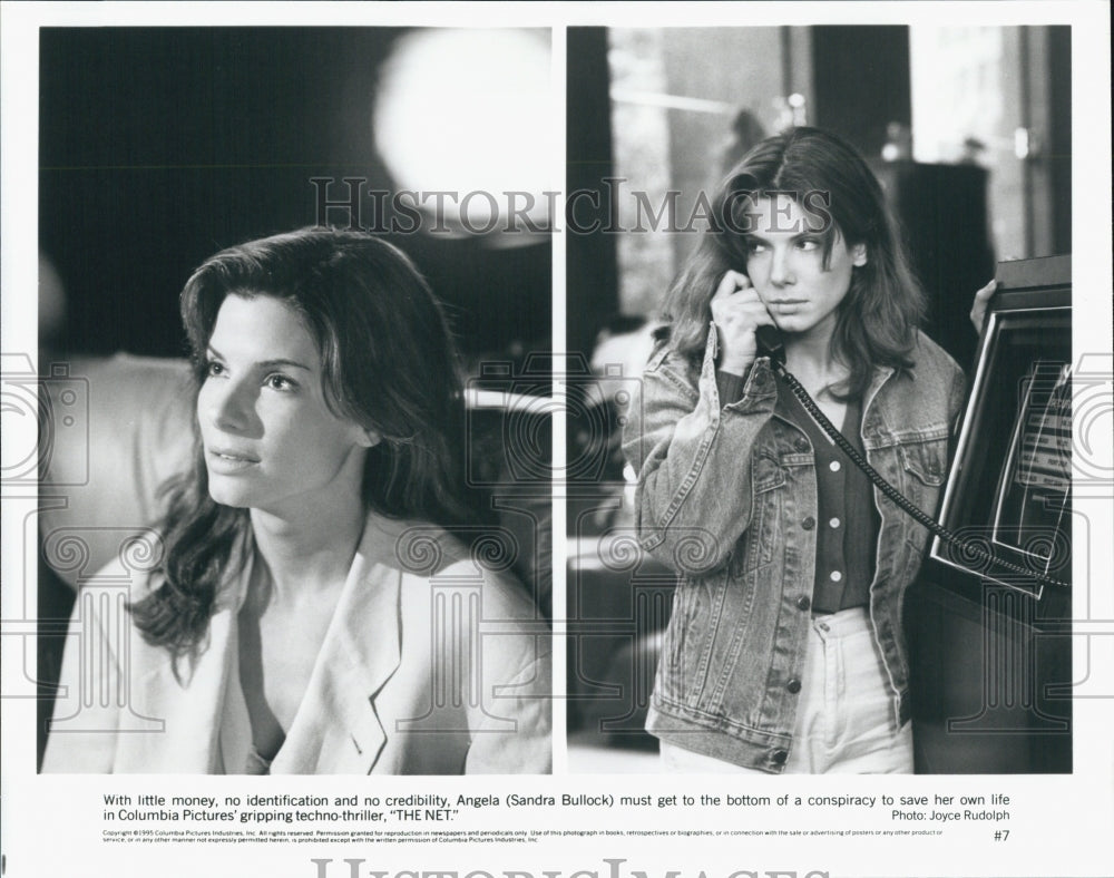 1995 Press Photo Sandra Bullock "The Net" - Historic Images