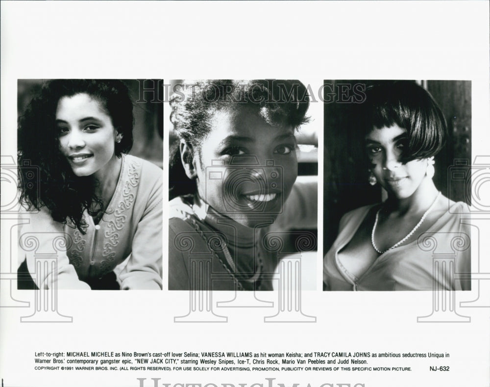 1991 Press Photo Michael Michele & Vanessa Williams in "New Jack City" - Historic Images