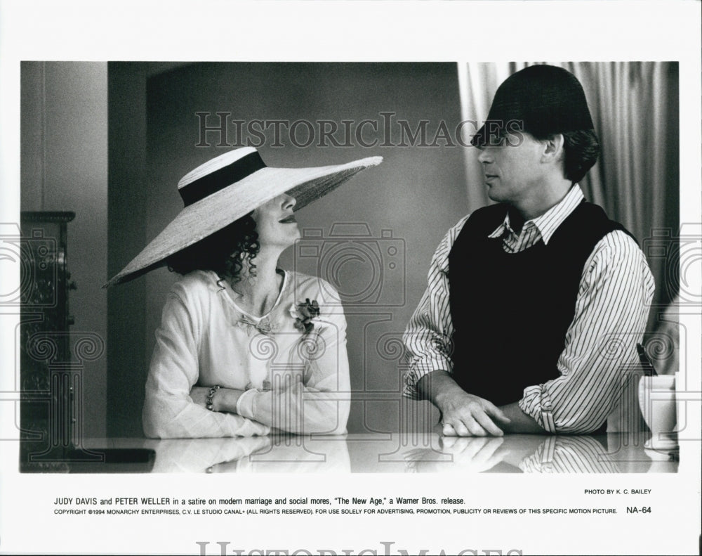 1994 Press Photo Judy Davis and Peter Weller in &quot;The New Age&quot; - Historic Images