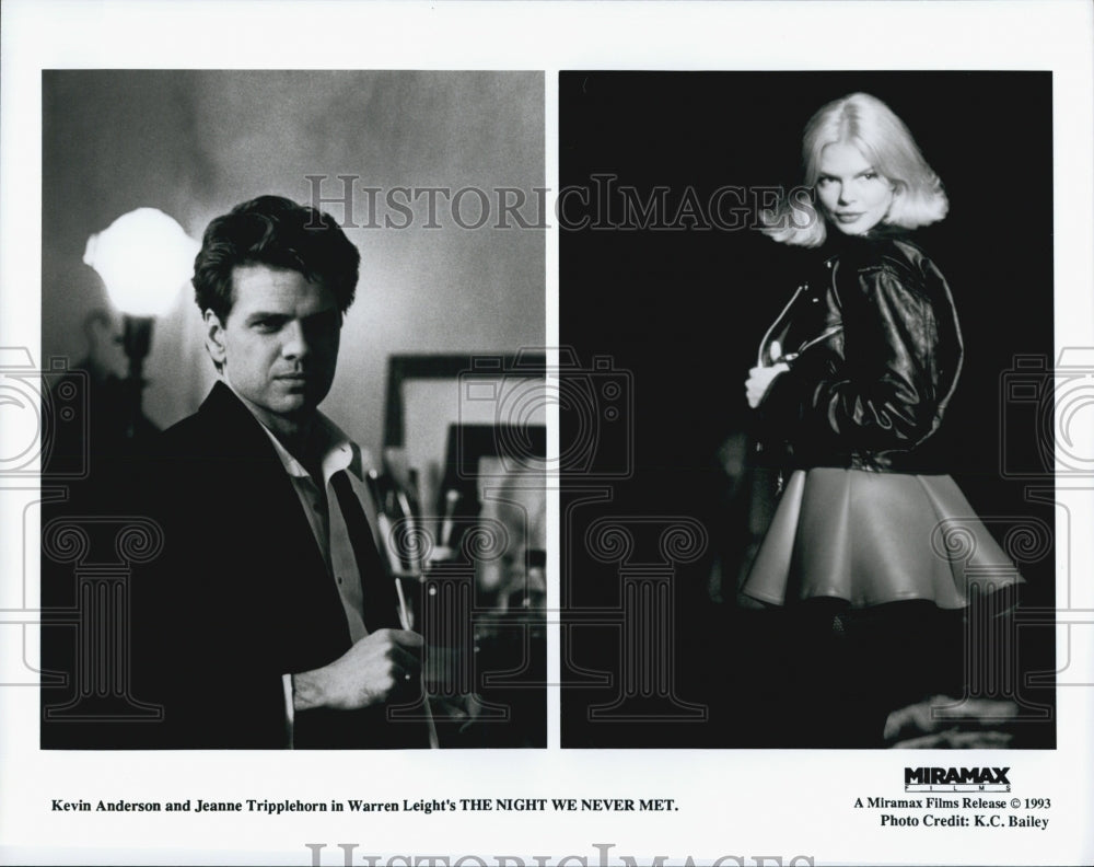 1993 Press Photo K. Anderson, J. Tripplehorn &quot;The Night We Never Met&quot; - Historic Images