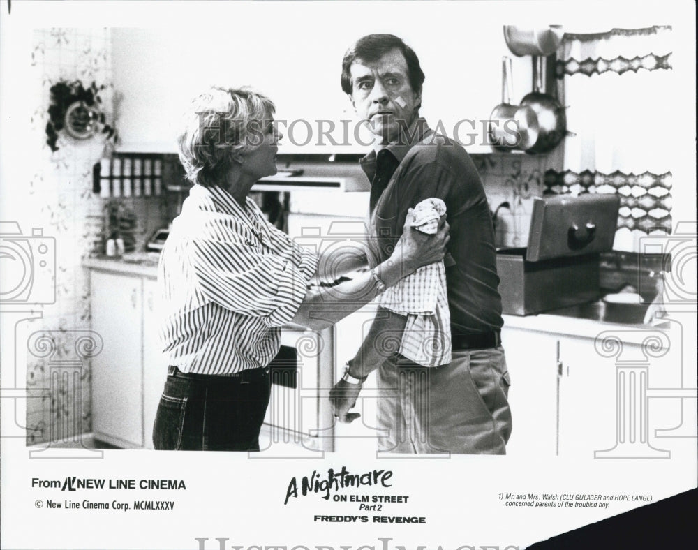 1985 Press Photo Clu Gulager in "A Nightmare on Elm Street Part 2 Freddy's - Historic Images