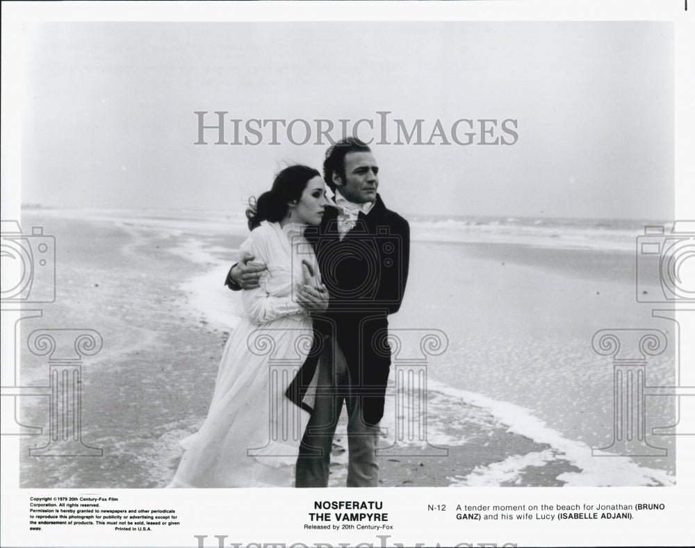 1979 Press Photo Bruno Ganz and Isabelle Adjani in "Nosferatu the Vampyre" - Historic Images