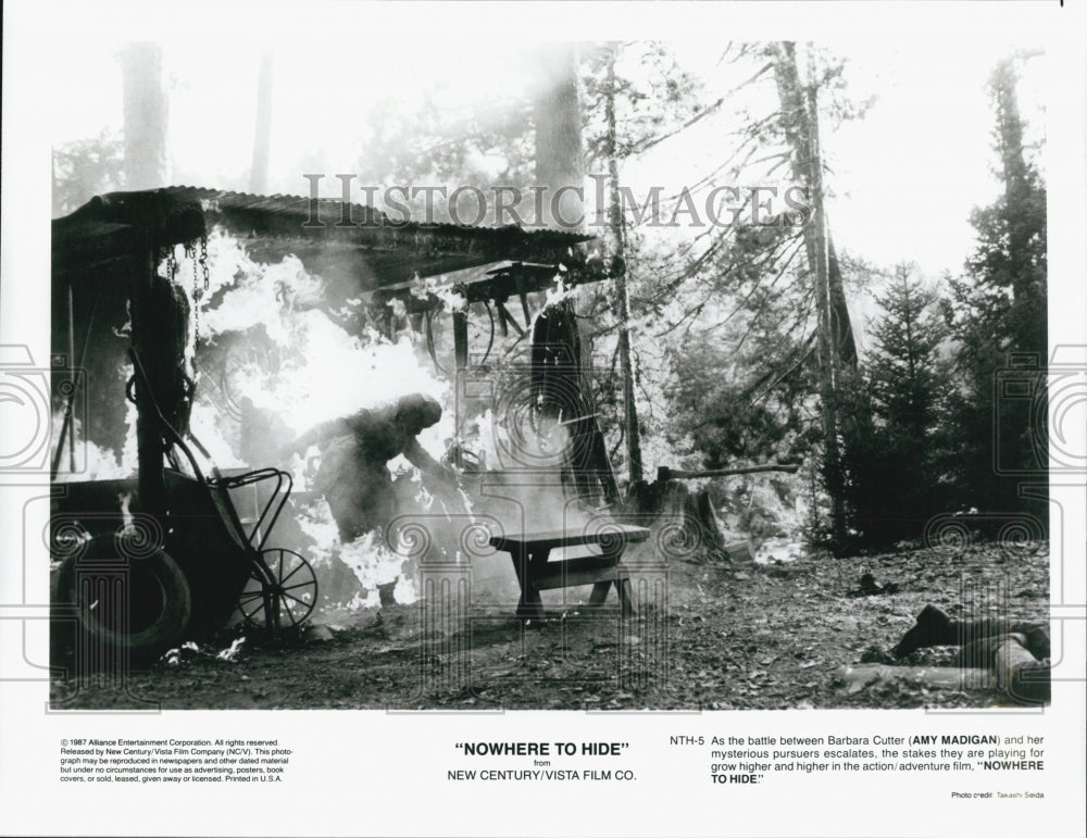 1987 Press Photo Amy Madigan in "Nowhere To Hide" - Historic Images