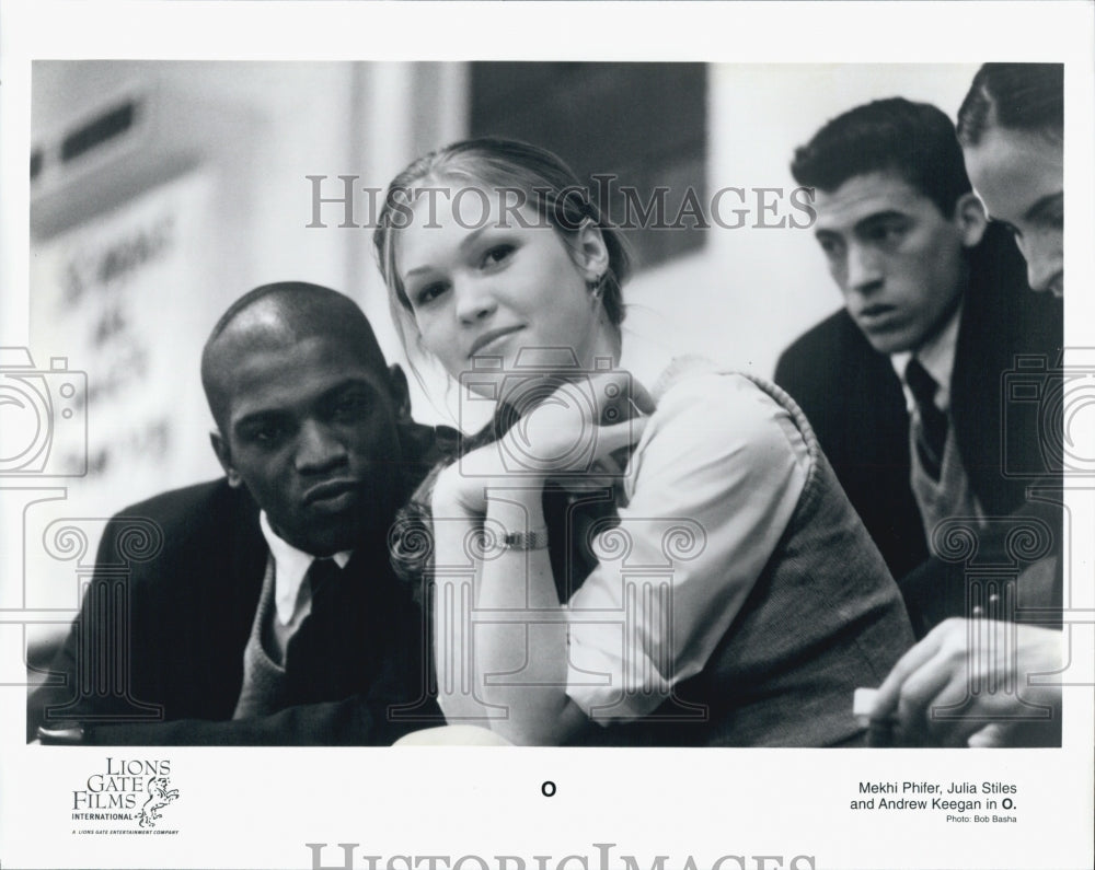 2001 Press Photo Mekhi Pfifer Julia Stiles & Andrew Keegan in "O" - Historic Images