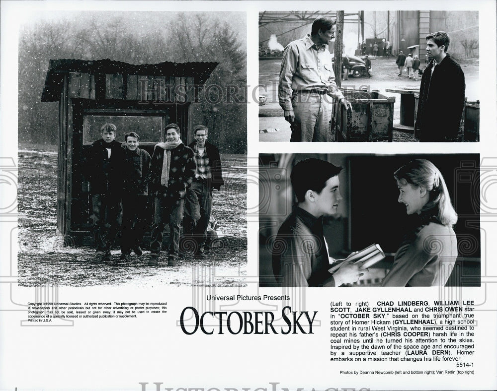 1999 Press Photo Chad Lindberg and William Lee Scott in "October Sky" - Historic Images