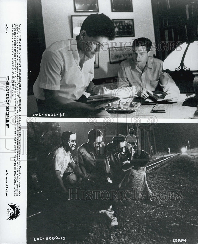 1982 Press Photo David Keith and John Lavachielli in "The Lords of Discipline" - Historic Images