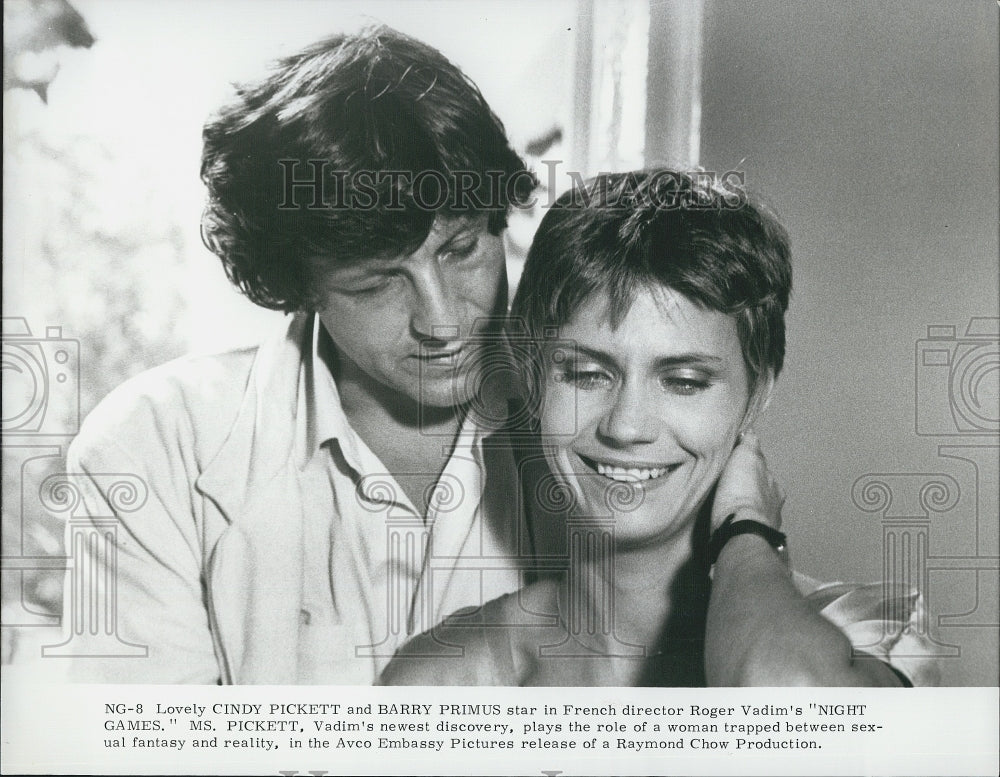 1980 Press Photo Cindy Pickett, Barry Primus &quot;Night Games&quot; - Historic Images