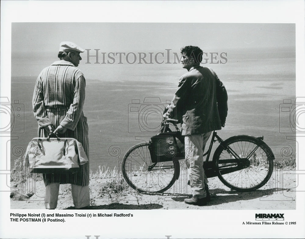 1995 Press Photo Philippe Noiret, Massimo Troisi "The Postman" - Historic Images