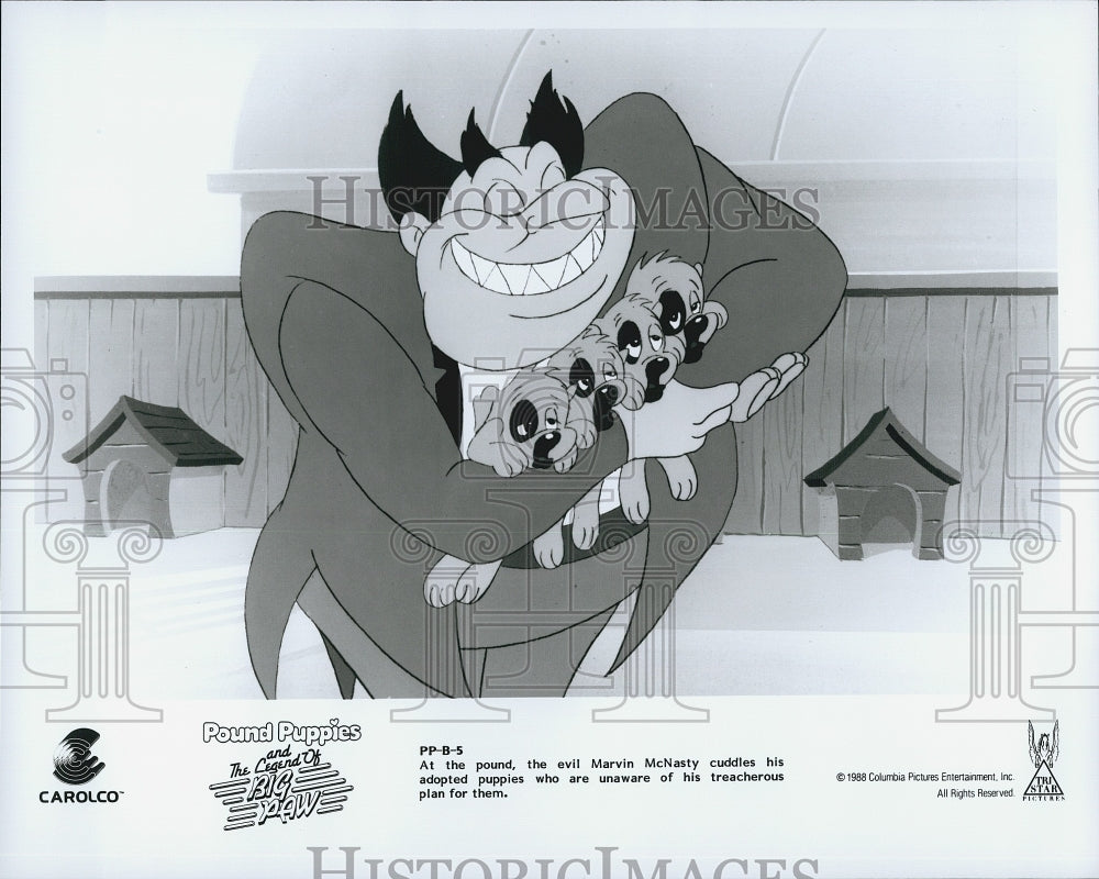1988 Press Photo Marvin McNasty "Pound Puppies and the Legend of Big Paw" - Historic Images
