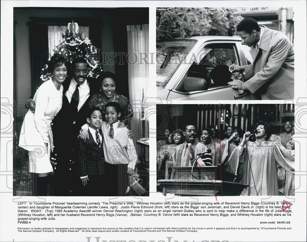 1996 Press Photo Scenes From Film &quot;The Preachers Wife&quot; Starring Whitney Houston - Historic Images