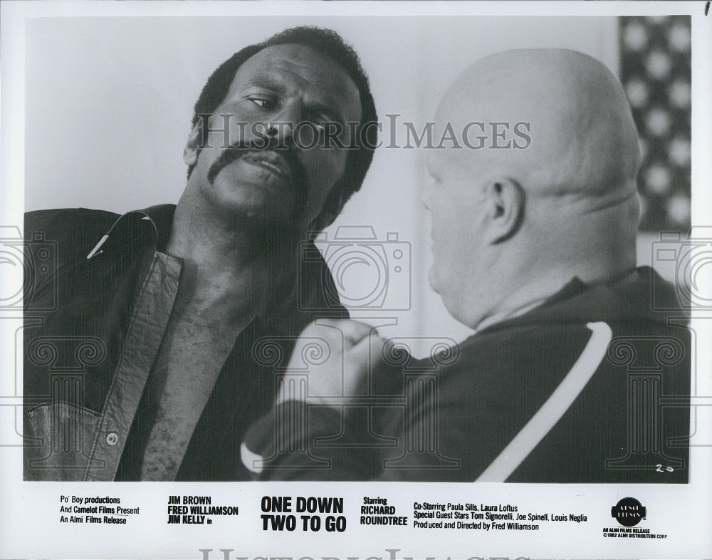1982 Press Photo Richard Roundtree Starring In Film "One Down Two To Go" - Historic Images