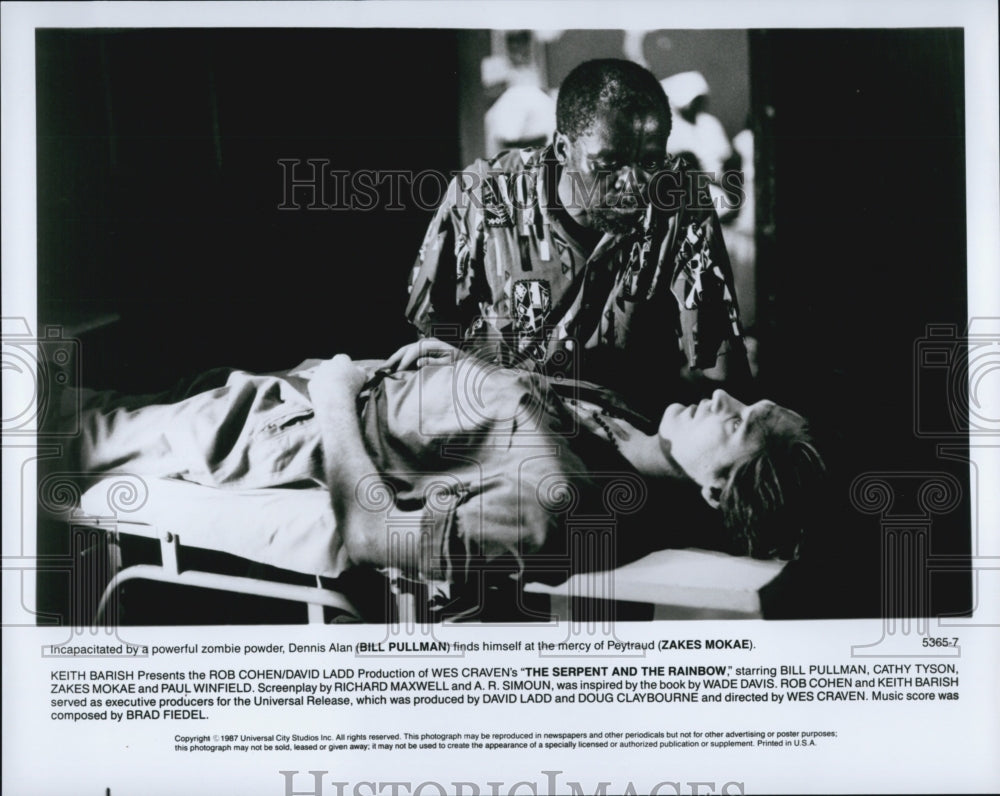 1987 Press Photo Bill Pullman And Zakes Mokae In "The Serpent and the Rainbow" - Historic Images
