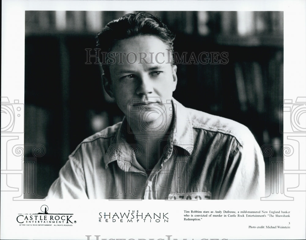 1994 Press Photo Tim Robbins In &quot;The Shawshank Redemption&quot; - Historic Images