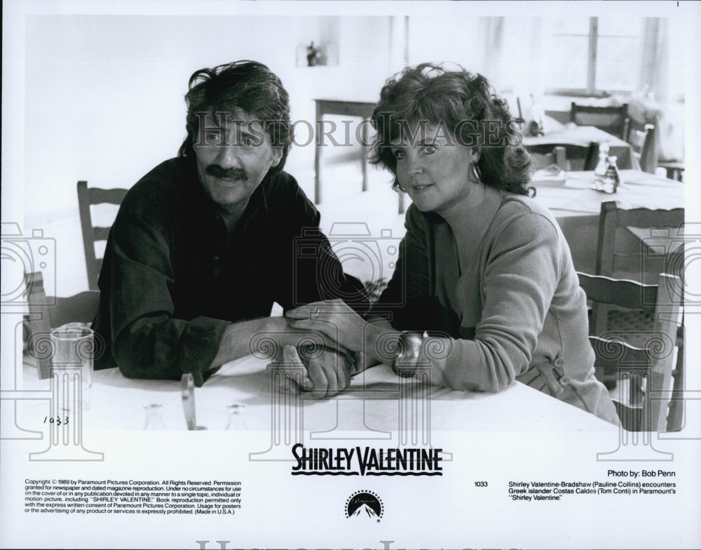 1989 Pauline Collins &amp; Tom Conto Star In Shirley Valentine-Historic Images