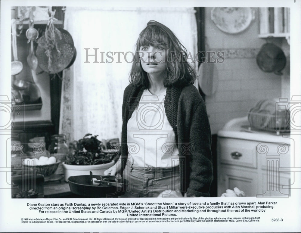 1981 Press Photo Diane Keaton "Shoot the Moon" - Historic Images