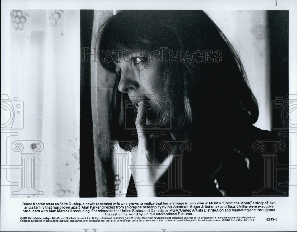 1981 Press Photo Diane Keaton "Shoot the Moon" - Historic Images
