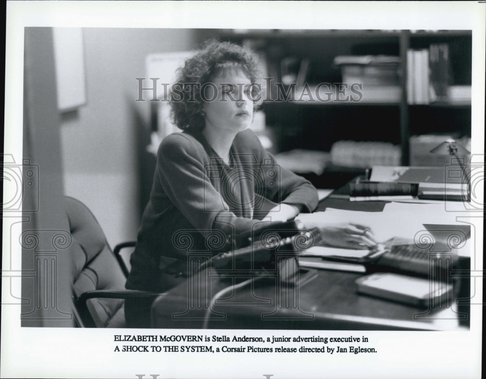 1990 Press Photo Elizabeth McGovern "A Shock to the System" - Historic Images