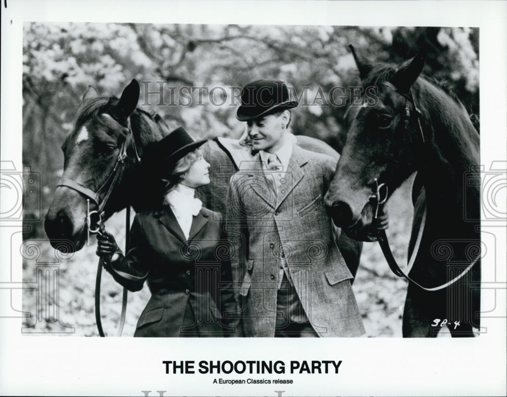 1985 Press Photo Scene From Film The Shooting Party - Historic Images