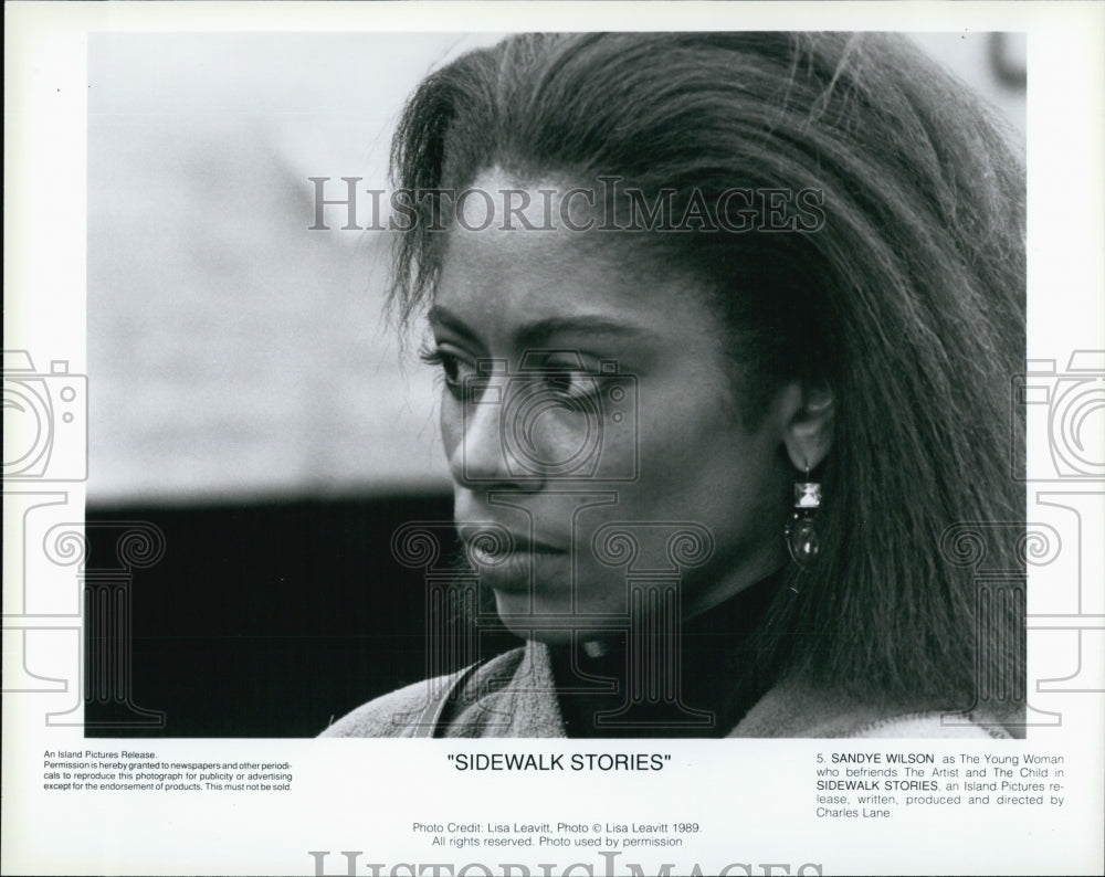 1989 Press Photo &quot;Sidewalk Stories&quot; Starring Sandye Wilson - DFPG87451 - Historic Images