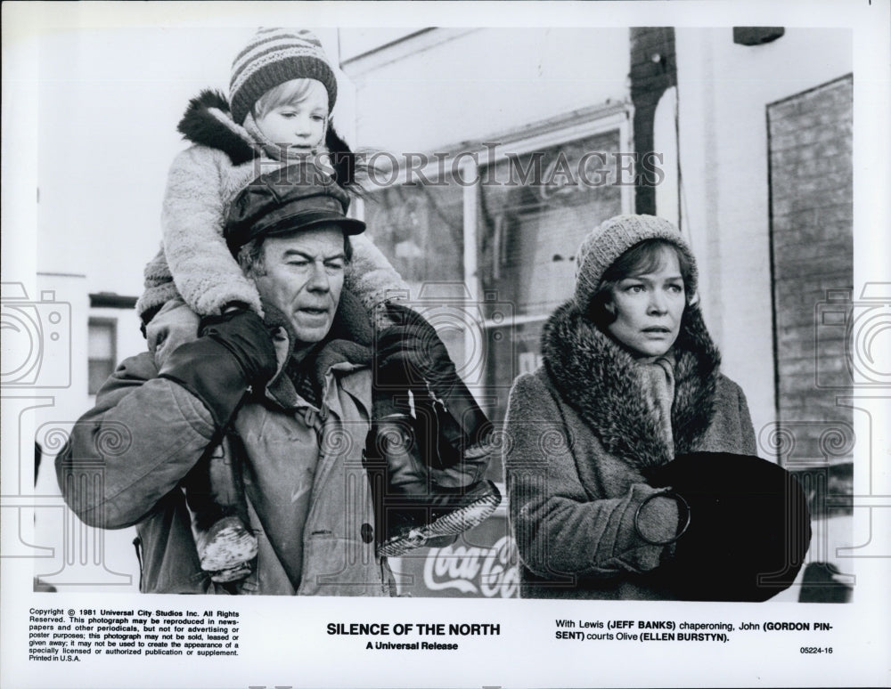 1981 Press Photo Jeff Banks, Gordon Pinsent, E. Burstyn &quot;Silence of the North&quot; - Historic Images