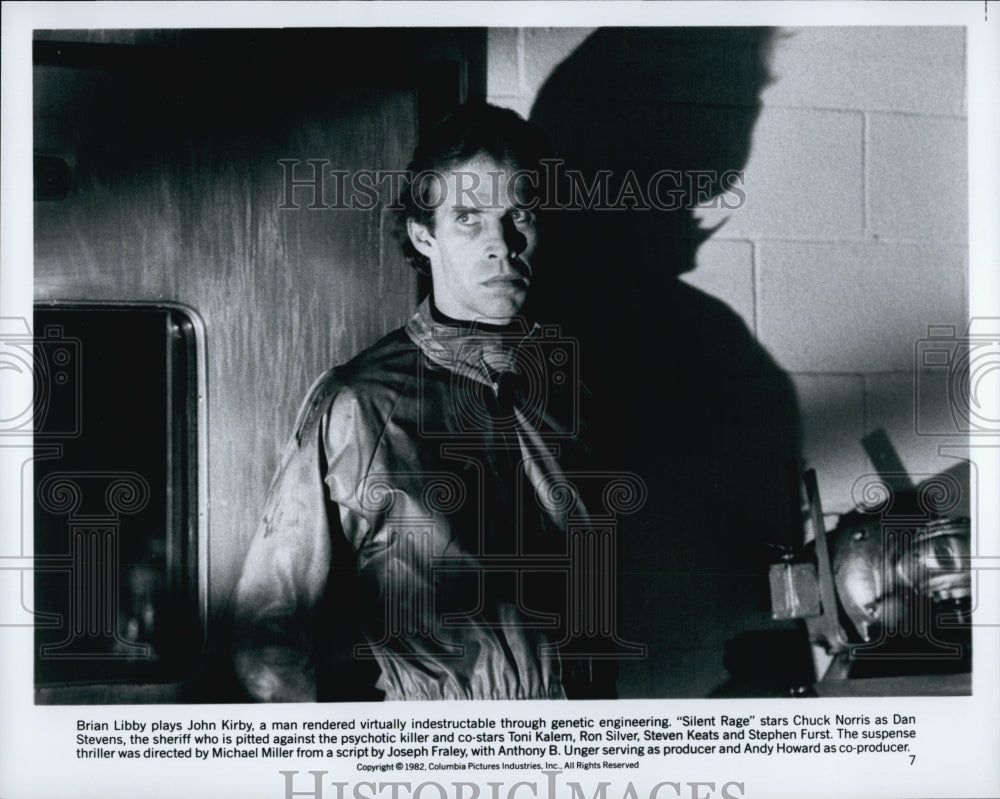 1982 Press Photo "Silent Rage" Starring Brian Libby and Chuck Norris - Historic Images
