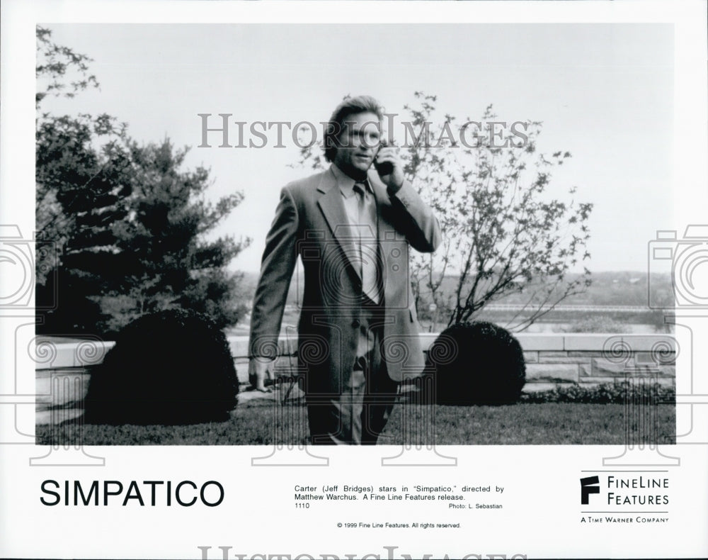 1999 Press Photo &quot;Simpatico&quot;Stars Jeff Bridges with Director Matthew Warchus - Historic Images