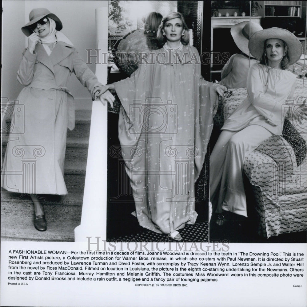 1975 Press Photo Actress Joanne Woodward Stars In Film "The Drowning Pool" - Historic Images
