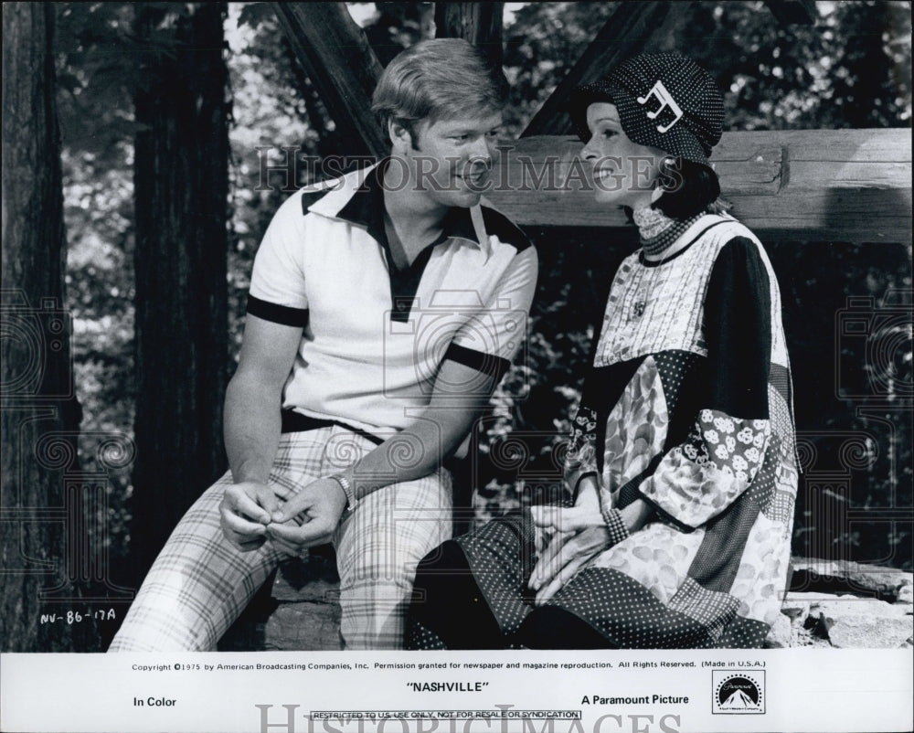 1975 Press Photo Geraldine Chaplin And Dave Peel In "Nashville" - Historic Images