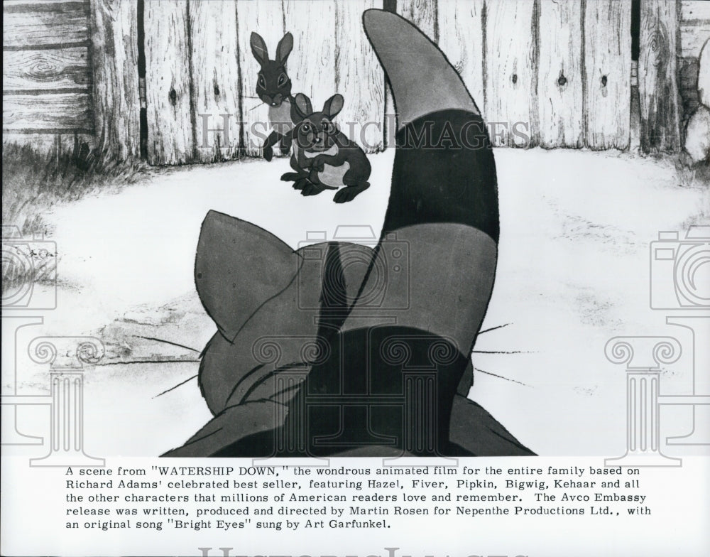 1978 Press Photo British Animated Adventure Film "Watership Down" - Historic Images