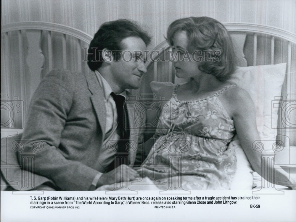 1982 Press Photo Williams & Hurt Star In The World According To Garp - Historic Images
