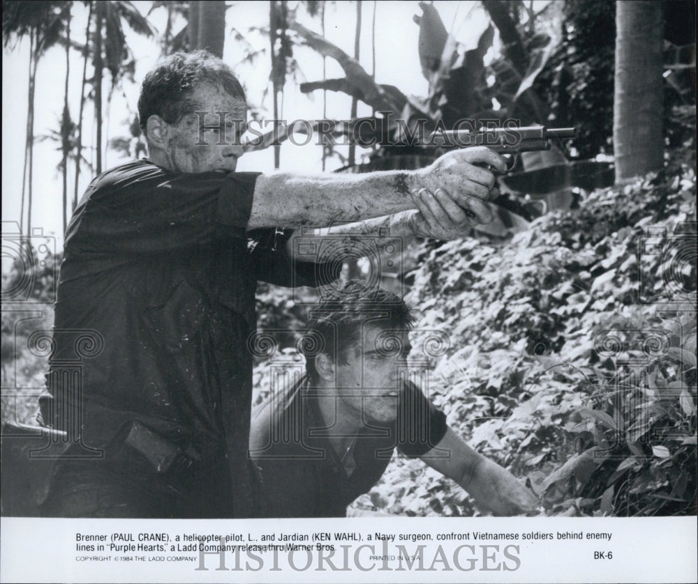 1984 Press Photo &quot;Purple Hearts&quot; Starring Paul Crane and Ken Wahl - Historic Images